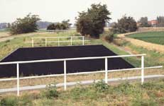Sculpture as Land art, a dike in Holland. Site specific installation.
